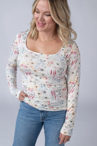 Alyssa Long Sleeve Top - Wildflower Garden