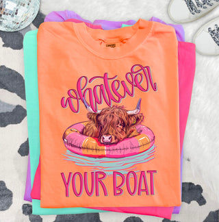 Whatever Floats Your Boat - Cow Graphic Tee