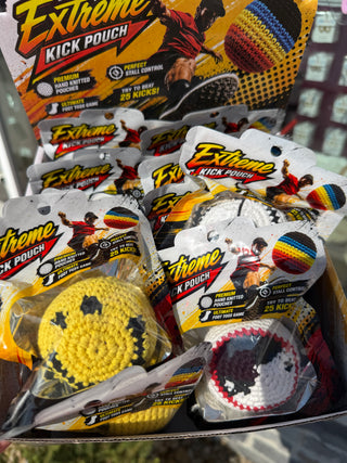 Extreme Retro Hand-Knitted Kick Pouch Footbag