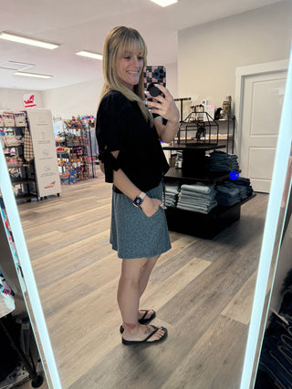 Lainey Tie Sleeve Top - Black