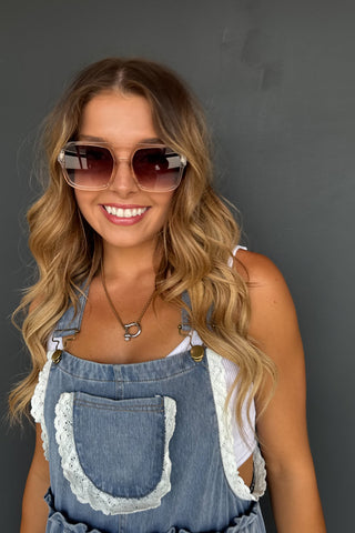 Boho & Lace Denim Overalls