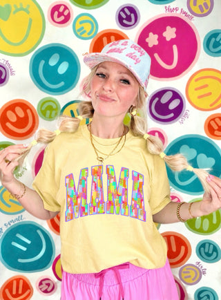 Mama Neon Watercolor Graphic Tee