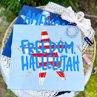 America or Freedom Hallelujah Graphic Tee