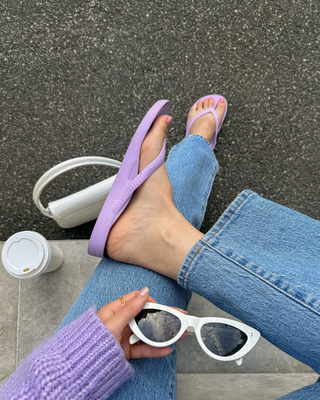 Arch Support Flip Flops - Purple