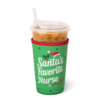Swig Santa’s Favorite Nurse Iced Cup Coolie (Medium)