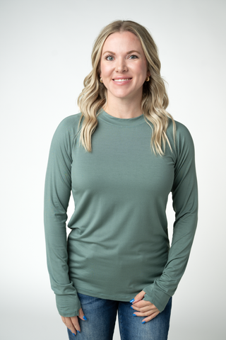 Blair Long Sleeve Top - Dusty Jade