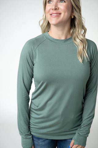 Blair Long Sleeve Top - Dusty Jade