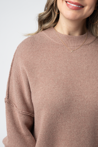 Aurora Cozy Sweater - Rose Gold