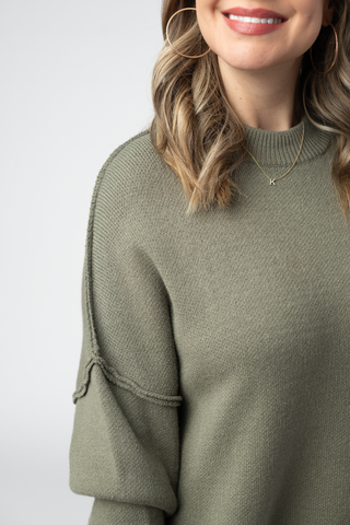 Aurora Cozy Sweater - Light Olive