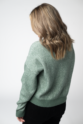 Josie Cozy Crew Sweater - Sage