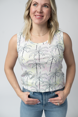 Ava Tank - Neon Palm