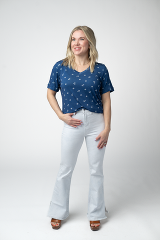 Sophie Top - Nautical Navy