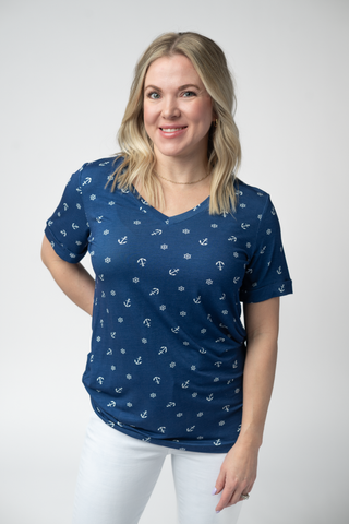 Sophie Top - Nautical Navy