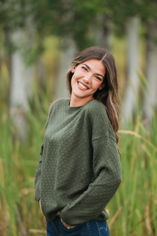Gianna Pullover Sweater - Olive