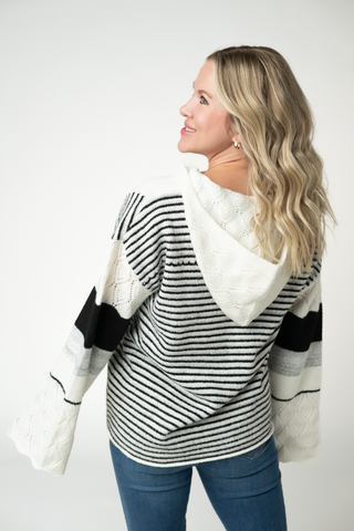 Monochrome Colorblock Hoodie