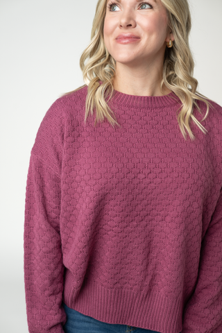 Gianna Pullover Sweater - Raspberry