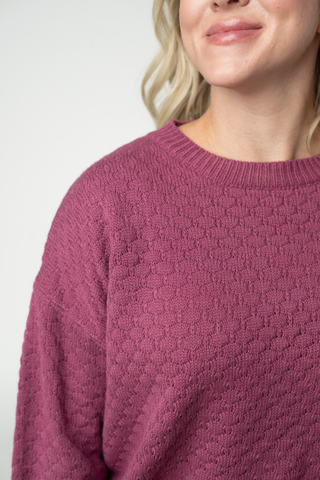 Gianna Pullover Sweater - Raspberry