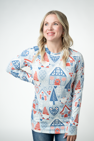 Blair Long Sleeve Top - Winter Gnome