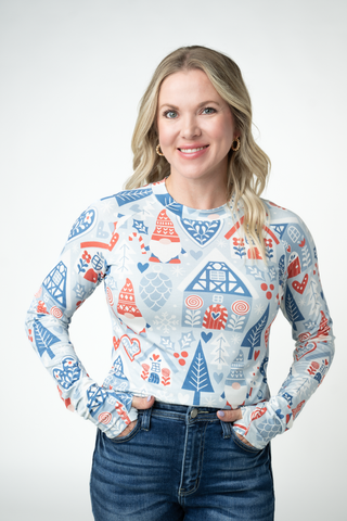 Blair Long Sleeve Top - Winter Gnome