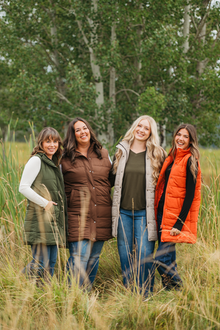 Harlow Long Vest - Brown