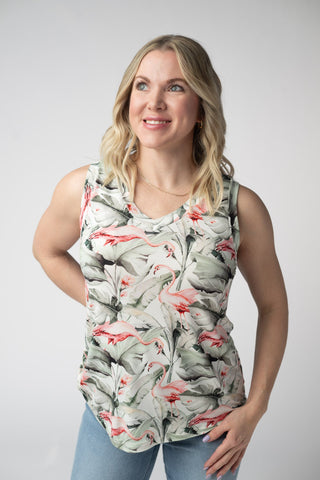Noelle Tank - Flamingos