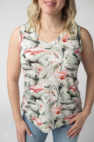 Noelle Tank - Flamingos