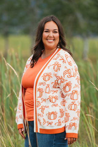 Pumpkins Pocket Cardigan