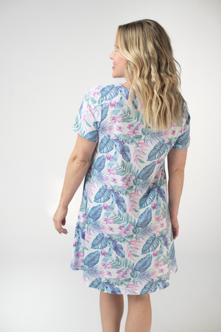 Alicia Dress - Tropical Leaf