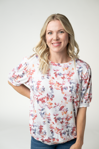 Katie Cozy Top - Autumn Watercolor