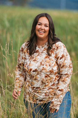Blair Long Sleeve Top - Woodsy Camo