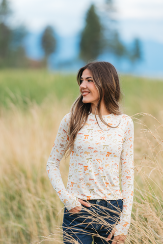 Blair Long Sleeve Top - Harvest Bows