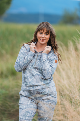 Shorter Halfzip Hoodie - Camo