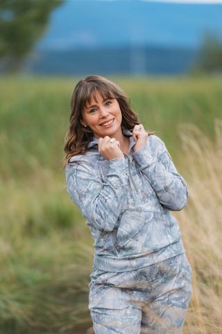 Shorter Halfzip Hoodie - Camo