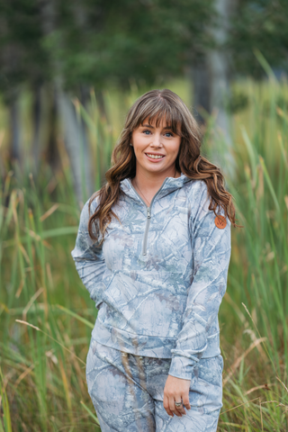 Shorter Halfzip Hoodie - Camo
