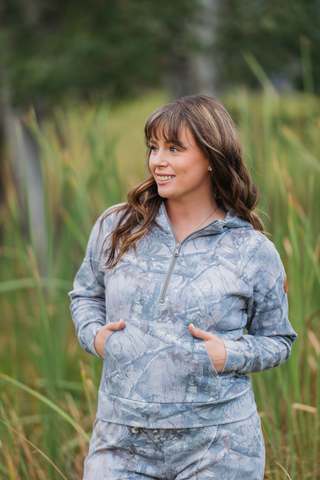 Shorter Halfzip Hoodie - Camo