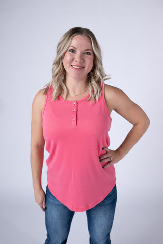Alison Henley Tank - Sun Kissed Coral