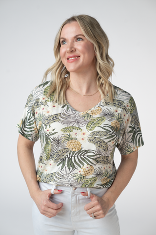 Chloe Cozy Top - Pineapple Leaf