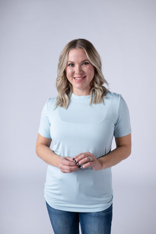 Blair Short Sleeve Top - Sky Blue