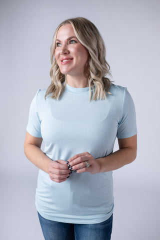 Blair Short Sleeve Top - Sky Blue