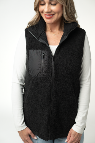 Sherpa Vest - Black