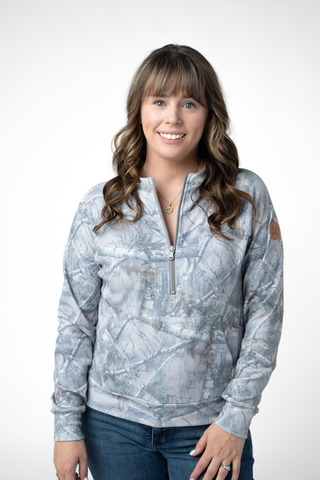 Shorter Halfzip Hoodie - Camo