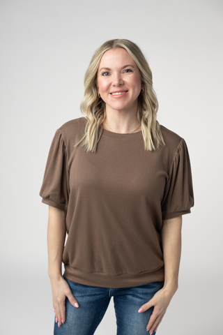 Katie Cozy Top - Mocha