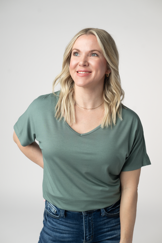 Chloe Cozy Top - Dusty Jade