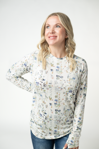 Blair Long Sleeve Top - Olive Meadows