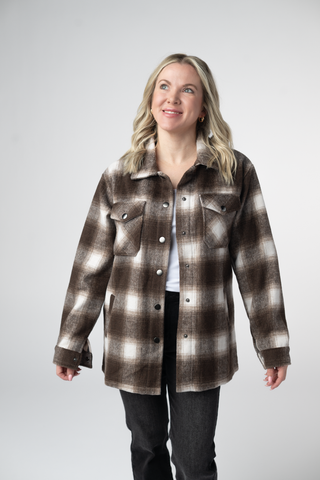 Norah Shacket - Brown Plaid