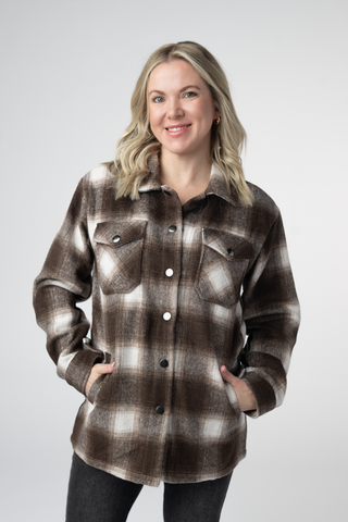 Norah Shacket - Brown Plaid