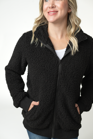 Skylar Sherpa Fullzip - Black