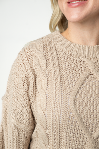 Cable Knit Sweater - Latte