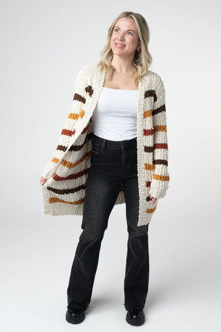 Fall Striped Cardigan
