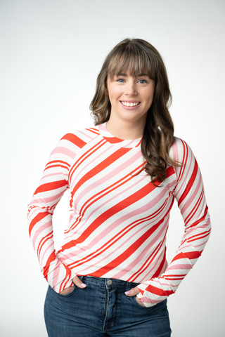 Blair Long Sleeve Top - Candy Cane